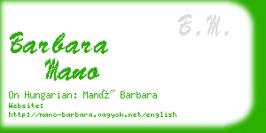 barbara mano business card